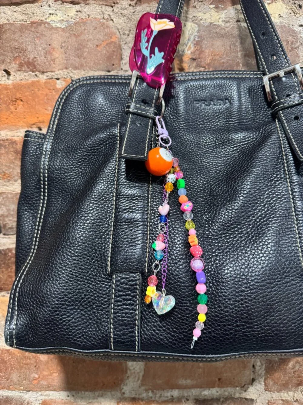 THE GEMINI CRYSTAL HEART BAG CHARM